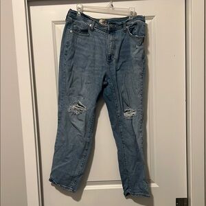 Distressed Blue Denim Jeans